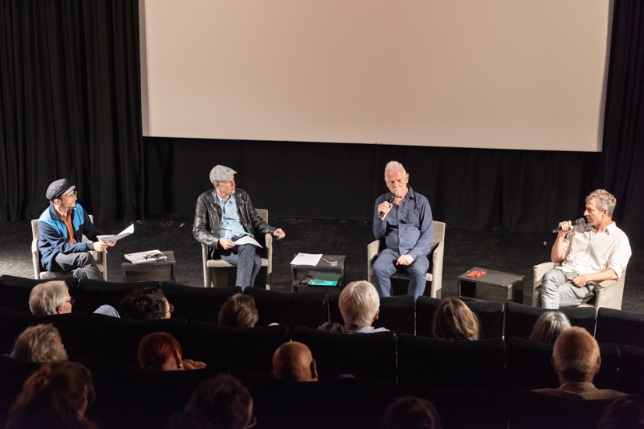 Michael Sutter, curator Kunsthalle Lucerne; Bruno Z'Graggen, Walter Riedweg, Mauricio Dias